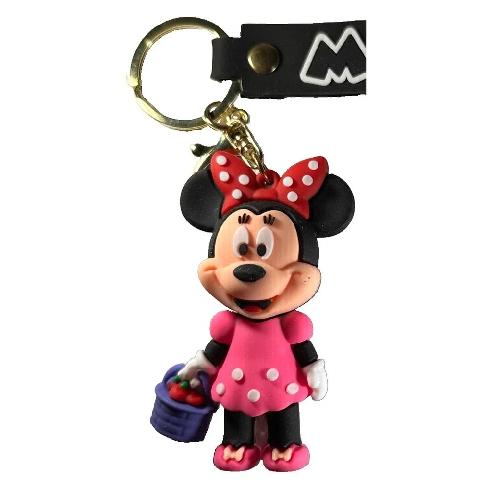 Disney Minnie Mouse 3D Keychain Figure Backpack/bag Clip Keyring Pendant